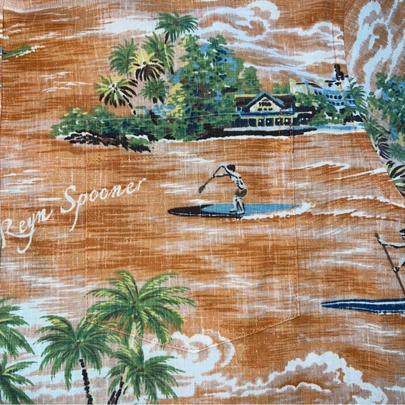 Reyn Spooner Button Up Short Sleeve Hawaiian Shirt Tailored Fit Men’s XXL - Picture 3 of 7